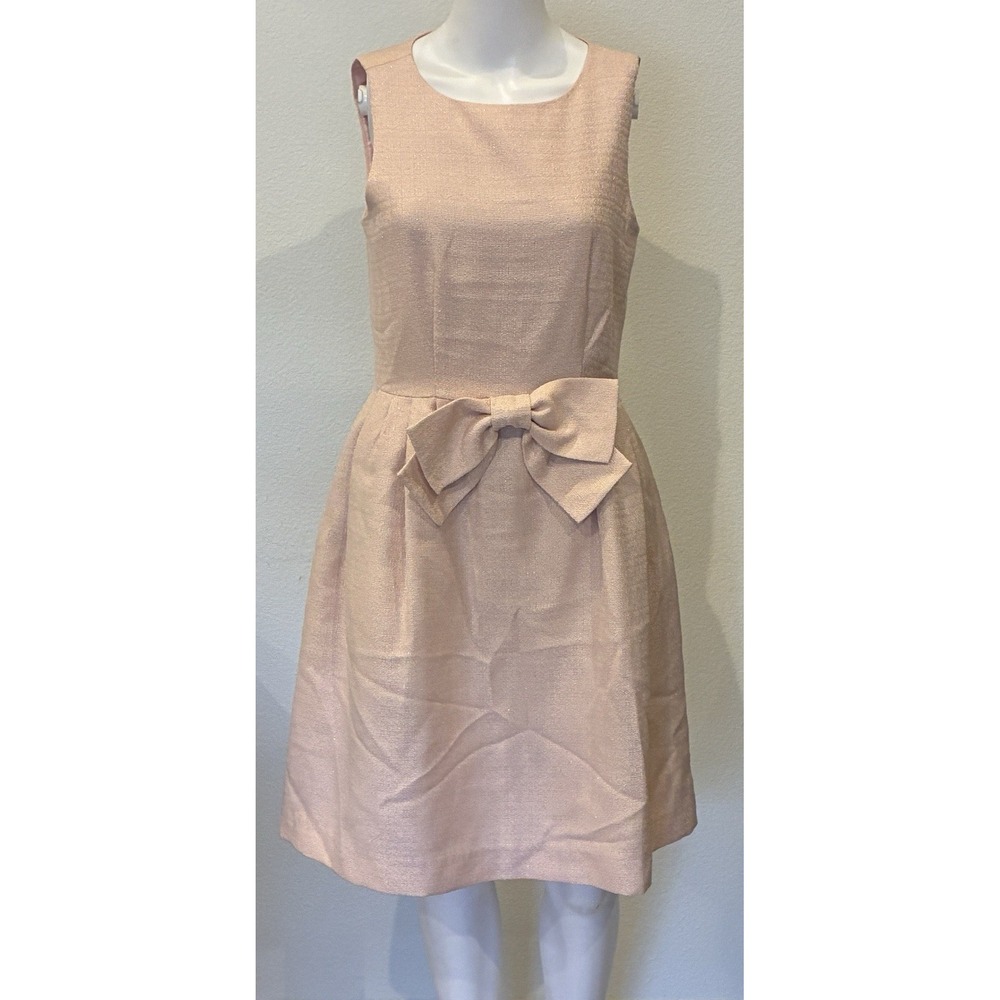 Tahari Arthur S. Levine Sleeveless Shift‎ Holiday Dress 4 Pink Shimmer Cocktail